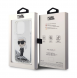 Karl Lagerfeld Liquid Glitter Karl Head-fodral till iPhone 15 Pro Silver