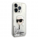 Karl Lagerfeld Liquid Glitter Karl Head-fodral till iPhone 15 Pro Max Silver