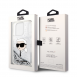 Karl Lagerfeld Liquid Glitter Karl Head-fodral till iPhone 15 Pro Max Silver