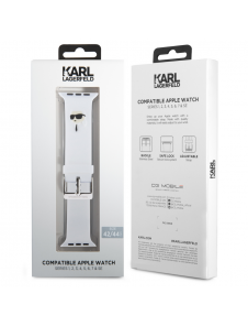 Karl Lagerfeld Karl Head NFT klockarmband för Apple Watch 42/44/45/49 Vit