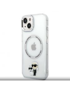 Karl Lagerfeld IML Karl och Choupette NFT MagSafe Fodral till iPhone 14 Transparent