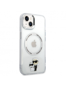 Karl Lagerfeld IML Karl och Choupette NFT MagSafe Fodral till iPhone 14 Transparent