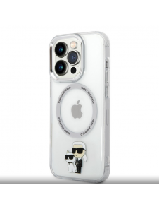 Karl Lagerfeld IML Karl och Choupette NFT MagSafe Fodral till iPhone 14 Pro Transparent