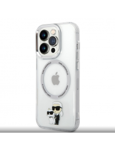 Karl Lagerfeld IML Karl och Choupette NFT MagSafe Fodral till iPhone 14 Pro Transparent