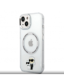 Karl Lagerfeld IML Karl och Choupette NFT MagSafe Fodral till iPhone 13 Transparent