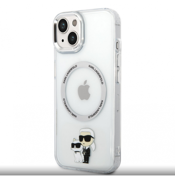 Karl Lagerfeld IML Karl och Choupette NFT MagSafe Fodral till iPhone 13 Transparent