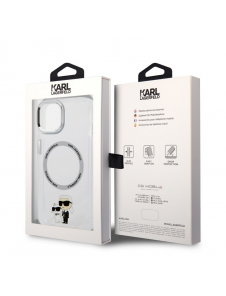 Karl Lagerfeld IML Karl och Choupette NFT MagSafe Fodral till iPhone 13 Transparent