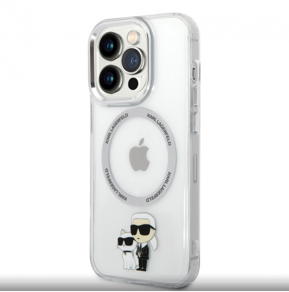 Karl Lagerfeld IML Karl och Choupette NFT MagSafe Fodral för iPhone 13 Pro Transparent