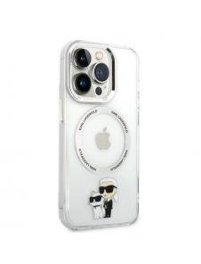 Karl Lagerfeld IML Karl och Choupette NFT MagSafe Fodral för iPhone 13 Pro Transparent
