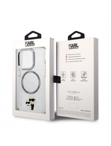 Karl Lagerfeld IML Karl och Choupette NFT MagSafe Fodral för iPhone 13 Pro Transparent