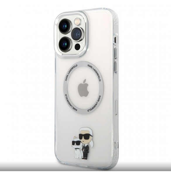 Karl Lagerfeld IML Karl och Choupette NFT MagSafe Fodral till iPhone 13 Pro Max Transparent