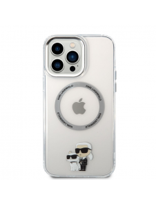 Karl Lagerfeld IML Karl och Choupette NFT MagSafe Fodral till iPhone 13 Pro Max Transparent