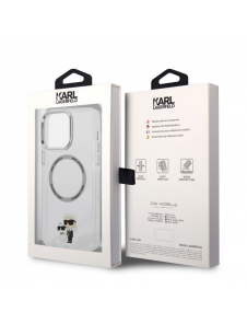 Karl Lagerfeld IML Karl och Choupette NFT MagSafe Fodral till iPhone 13 Pro Max Transparent