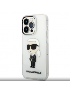 Karl Lagerfeld IML Ikonik NFT Fodral till iPhone 14 Pro Max Transparent
