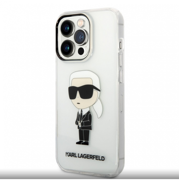 Karl Lagerfeld IML Ikonik NFT Fodral till iPhone 14 Pro Max Transparent
