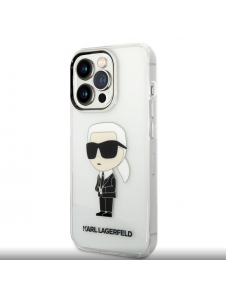 Karl Lagerfeld IML Ikonik NFT Fodral till iPhone 14 Pro Max Transparent
