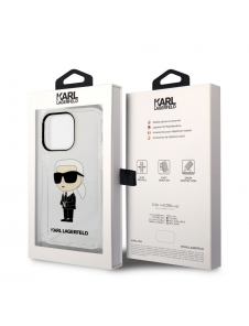 Karl Lagerfeld IML Ikonik NFT Fodral till iPhone 14 Pro Max Transparent