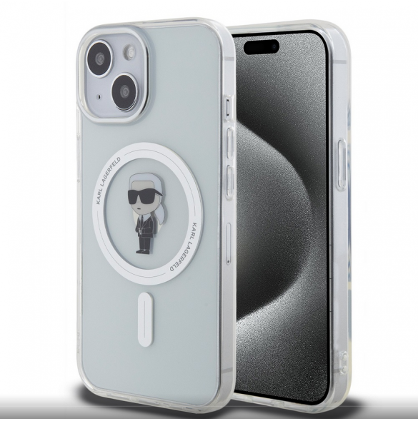 Karl Lagerfeld IML Ikonik MagSafe Fodral till iPhone 15 Transparent