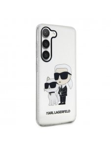 Karl Lagerfeld IML Glitter Karl och Choupette NFT-fodral till Samsung Galaxy S23+ Transparent