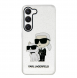 Karl Lagerfeld IML Glitter Karl och Choupette NFT-fodral till Samsung Galaxy S23+ Transparent