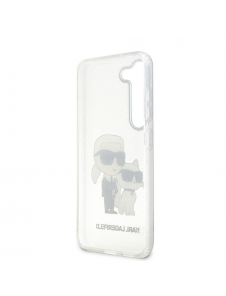 Karl Lagerfeld IML Glitter Karl och Choupette NFT-fodral till Samsung Galaxy S23+ Transparent