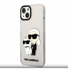 Karl Lagerfeld IML Glitter Karl och Choupette NFT-fodral till iPhone 13 Transparent