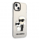 Karl Lagerfeld IML Glitter Karl och Choupette NFT-fodral till iPhone 13 Transparent