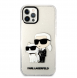 Karl Lagerfeld IML Glitter Karl och Choupette NFT-fodral till iPhone 12/12 Pro Transparent