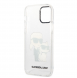 Karl Lagerfeld IML Glitter Karl och Choupette NFT-fodral till iPhone 12/12 Pro Transparent
