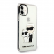 Karl Lagerfeld IML Glitter Karl och Choupette NFT-fodral till iPhone 11 Transparent
