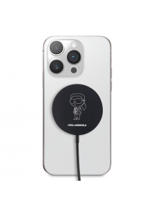 Karl Lagerfeld Ikonik NFT MagSafe Trådlös Laddare 15W Svart
