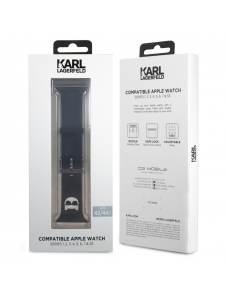 Karl Lagerfeld Choupette Head Watch Armband för Apple Watch 42/44mm Svart