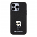 Karl Lagerfeld Fixed Glitter Metal Ikonik Fodral för iPhone 15 Pro Max Svart