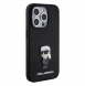 Karl Lagerfeld Fixed Glitter Metal Ikonik Fodral för iPhone 15 Pro Svart