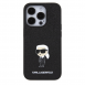 Karl Lagerfeld Fixed Glitter Metal Ikonik Fodral för iPhone 15 Pro Svart