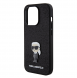 Karl Lagerfeld Fixed Glitter Metal Ikonik Fodral för iPhone 15 Pro Svart