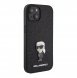 Karl Lagerfeld Fixed Glitter Metal Ikonik Fodral för iPhone 15 Svart