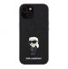 Karl Lagerfeld Fixed Glitter Metal Ikonik Fodral för iPhone 15 Svart