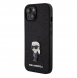 Karl Lagerfeld Fixed Glitter Metal Ikonik Fodral för iPhone 15 Svart