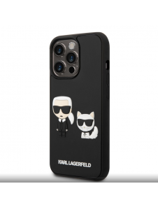 Karl Lagerfeld och Choupette 3D-fodral till iPhone 14 Pro Max Svart