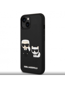 Karl Lagerfeld och Choupette 3D-fodral till iPhone 14 Svart