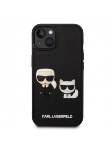Karl Lagerfeld och Choupette 3D-fodral till iPhone 14 Svart