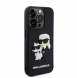 Karl Lagerfeld 3D-gummi Karl och Choupette-fodral till iPhone 15 Pro Svart