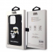 Karl Lagerfeld 3D-gummi Karl och Choupette-fodral till iPhone 15 Pro Svart