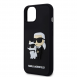 Karl Lagerfeld 3D Gummi Karl och Choupette Fodral till iPhone 15 Svart