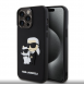 Karl Lagerfeld 3D-gummi Karl och Choupette-fodral till iPhone 14 Pro Max Svart