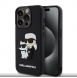 Karl Lagerfeld 3D-gummi Karl och Choupette-fodral till iPhone 14 Pro Svart