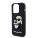 Karl Lagerfeld 3D-gummi Karl och Choupette-fodral till iPhone 14 Pro Svart