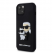 Karl Lagerfeld 3D Gummi Karl och Choupette Fodral till iPhone 14 Svart