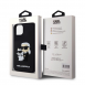 Karl Lagerfeld 3D Gummi Karl och Choupette Fodral till iPhone 14 Svart